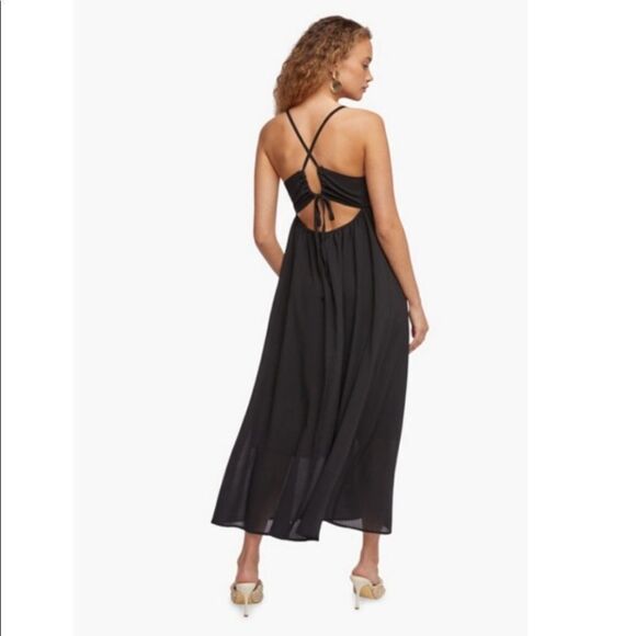 JustFab Women's Empire Maxi Dress in Black Size M NWT - Picture 2 of 6